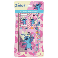 Luna: różowy 5-elementowy zestaw piśmienniczy Disney Stitch