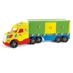 Magic Truck Basic: Ciężarówka z przyczepą skrzyniową i światłem 80 cm - Wader zdjęcie 2