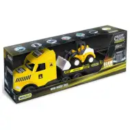 Magic Truck Technic: Ciężarówka z buldożerem i światłem 80cm - Wader