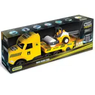 Magic Truck Technic: Ciężarówka z walcem drogowym i światłem 80 cm - Wader