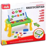 Magnetyczna tablica rysunkowa z literami i cyframi 33 cm