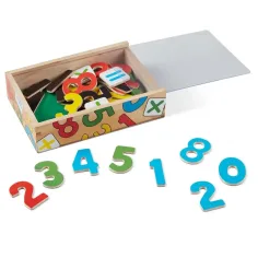 Magnetyczne drewniane liczby zestaw edukacyjny w pudełku - Melissa & Doug zdjęcie 3