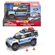 Majorette: Metalowy policyjny Land Rover ze światłem i dźwiękiem 12 cm – Simba Toys