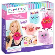 Make It Real: Zestaw do tworzenia uroczych kulek z futerka, 4 sztuki