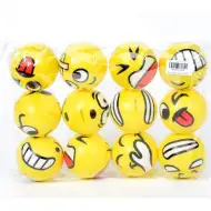 Mała piłka softball z wzorem emoji 6,3 cm 1 szt.