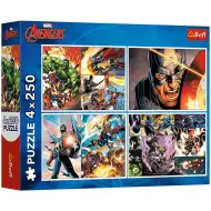 Marvel: Avengers 4x250-elementowe puzzle - Trefl