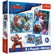 Marvel: Avengers puzzle i karty pamięci 2 w 1 zestaw - Trefl