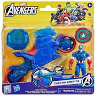 Marvel: Kapitan Ameryka z motocyklem i wyrzutnią tarczy - Hasbro