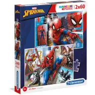 Marvel Spider-Man Supercolor 2 w 1 puzzle 2x60 elementów - Clementoni