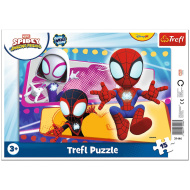 Marvel Spidey — drużyna pająków, 15-elementowe puzzle z ramką — Trefl