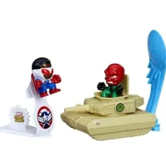 Marvel Stunt Squad: Kapitan Ameryka kontra Czerwona Czaszka - zestaw do gry z wyrzutnią - Hasbro zdjęcie 2