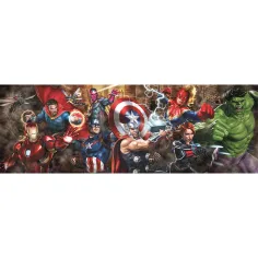 Marvelowi superbohaterowie panoramiczne puzzle 1000 elementów 98x33 cm - Clementoni zdjęcie 2