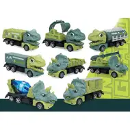 Maszyny robocze z dinozaurami w różnych wariantach