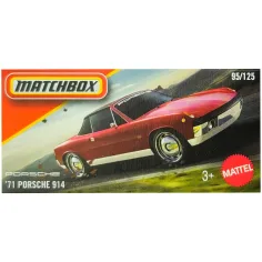 Matchbox: 71 Porsche 914 czerwony samochodzik w papierowym pudełku 1/64 – Mattel