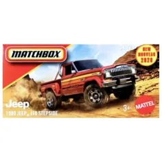 Matchbox: 1980 Jeep J10 Stepside samochodzik w kartonowym pudełku, skala 1:64 – Mattel