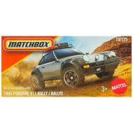 Matchbox: 1985 Porsche 911 Rally szary samochodzik w kartonowym pudełku w skali 1:64 – Mattel