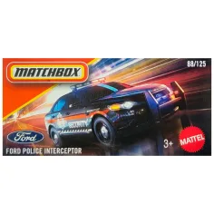 Matchbox: Ford Police Interceptor samochodzik w kartonowym opakowaniu 1/64 – Mattel