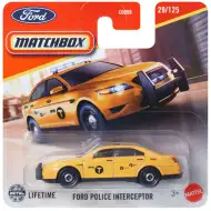Matchbox: Ford Police Interceptor żółty samochodzik 1/64 - Mattel