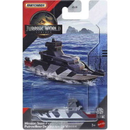 Matchbox Jurassic World: Mission Team Patrol Craft łódź 1/64 - Mattel