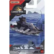 Matchbox Jurassic World: Mission Team Patrol Craft łódź 1/64 - Mattel