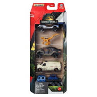 Matchbox Jurassic World Rapid Getaway Unit zestaw 5 samochodzików – Mattel