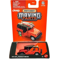 Matchbox: Moving Parts - 2016 Jeep Wrangler Rubicon czerwony, otwierany samochodzik 1/64 - Mattel
