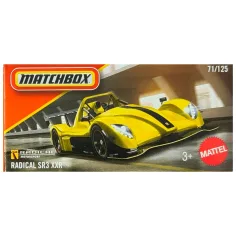 Matchbox: Radical SR3 XXR żółty samochodzik w kartonowym pudełku 1/64 – Mattel