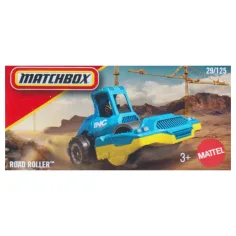 Matchbox Road Roller niebieski samochodzik 1/64 – Mattel
