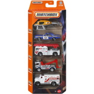 Matchbox: Zestaw 5 pojazdów ratowniczych MBX Rescue V - Mattel