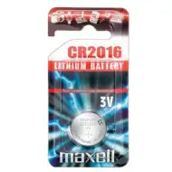 Maxell: Alkaliczna bateria litowa guzikowa CR2016, 1 sztuka w opakowaniu blistrowym