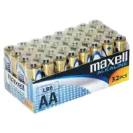 Maxell: Bateria alkaliczna 1.5V AA LR6 32 sztuki w foliowym opakowaniu