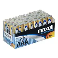 Maxell: Bateria alkaliczna cienka AAA 1.5V LR03 w opakowaniu foliowym, 32 sztuki