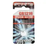 Maxell: Bateria guzikowa litowa alkaliczna CR1216, 1 sztuka w opakowaniu blistrowym