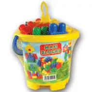 Maxi Blocks wiaderko z 24 klockami - D-Toys
