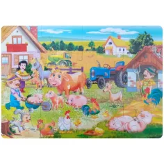 Maxi puzzle ze zwierzętami gospodarskimi - D-Toys zdjęcie 2
