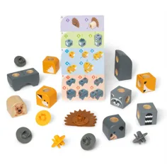 Melissa&Doug: Blockables – Zestaw drewnianych zabawek leśne zwierzęta – Spin Master zdjęcie 2