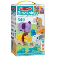 Melissa&amp;Doug: Blockables - Drewniany zestaw do zabawy z safari zwierzętami - Spin Master