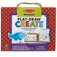 Melissa &amp; Doug: Zestaw kreatywny z dinozaurami do rysowania zmywalnego i zabawy magnetycznej