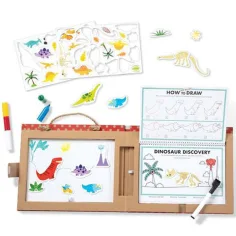 Melissa & Doug: Zestaw kreatywny z dinozaurami do rysowania zmywalnego i zabawy magnetycznej zdjęcie 3