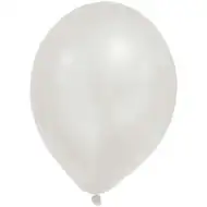 Metaliczne pastelowe białe balony – zestaw 8 sztuk