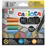 Metallic MaxiTip 6-częściowy zestaw markerów - Carioca