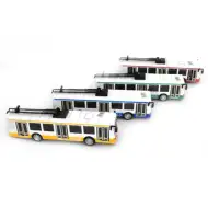 Metalowy model trolejbusu w skali 1:90, dostępny w różnych kolorach.