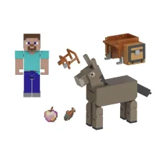 Minecraft: Zestaw figurek Steve i Osioł - Mattel zdjęcie 2