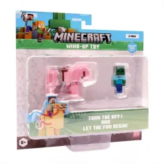Minecraft figurka 3D z nakręcanym zwierzątkiem, 2. seria, w różnych wersjach, 1 szt. zdjęcie 3
