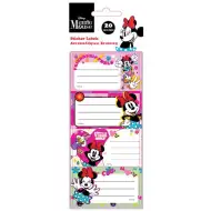 Minnie Mouse, zestaw 20 samoprzylepnych etykiet na zeszyty.