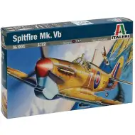 Model myśliwca Spitfire Mk. Vb Italeri w skali 1/72.