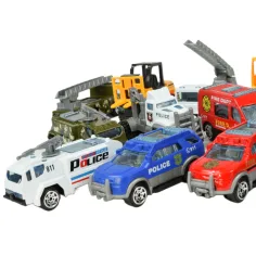 Model samochodu: Zestaw 16 pojazdów ratunkowych, strażackich, wojskowych i roboczych. zdjęcie 2