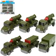 Model samochodu: Zestaw 6 małych samochodzików wojskowych
