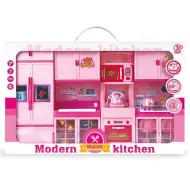Modern Kitchen różowy zestaw kuchenny z akcesoriami, światłem i dźwiękiem