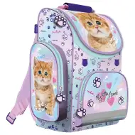 Mój Mały Przyjaciel - ergonomiczny plecak szkolny z motywem kotka Pastel Kitty, 35,5x27,5x16cm